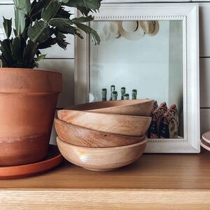 Set of four Wooden Bowls